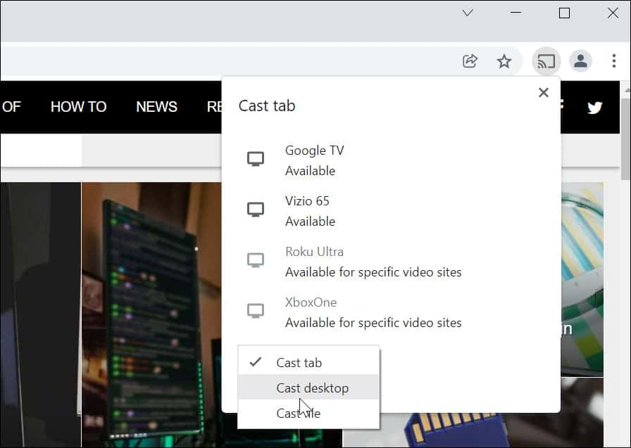 Google TV Chromecast windows