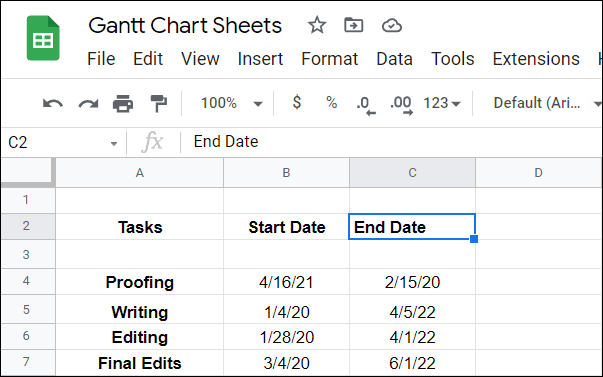 How to Create a Gantt Chart in Google Sheets - 88