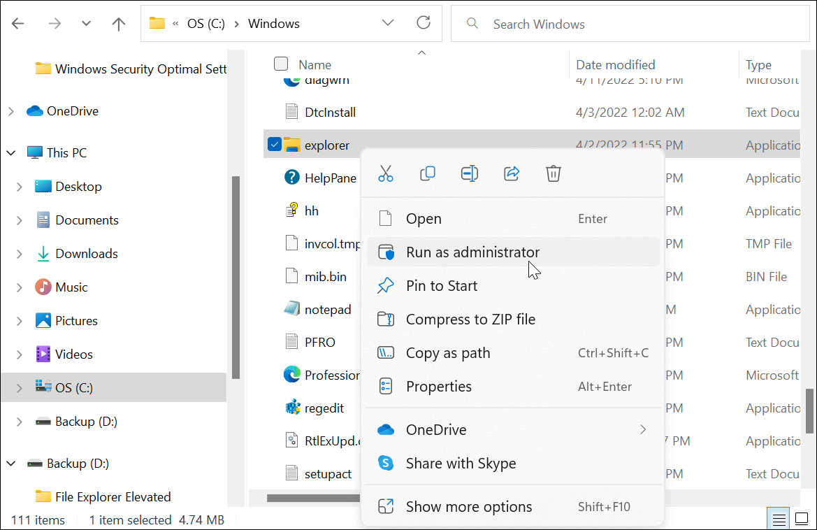 How to Run Windows 11 File Explorer as Administrator - 14