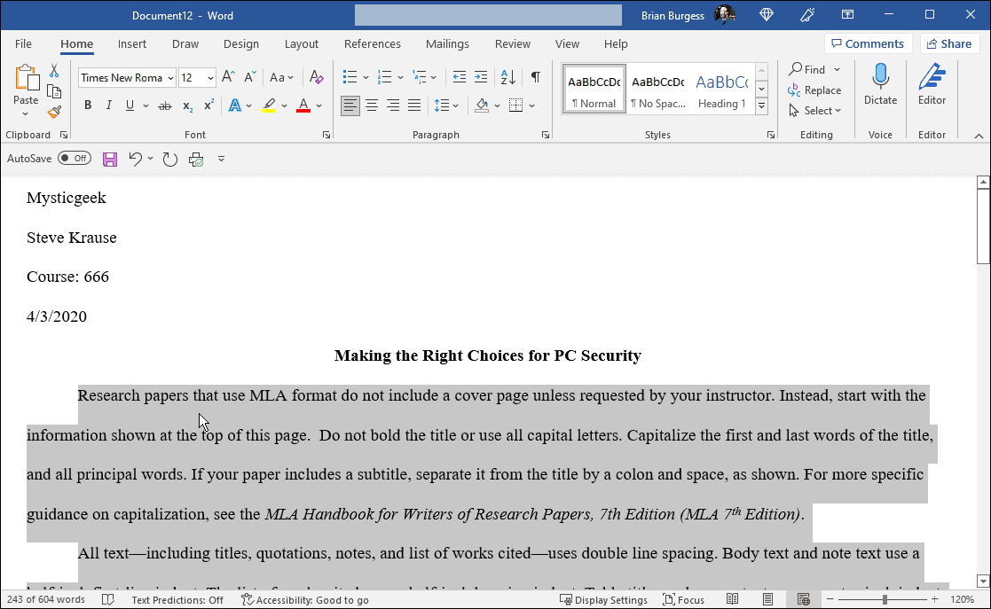 How to Use MLA Format in Microsoft Word - 71