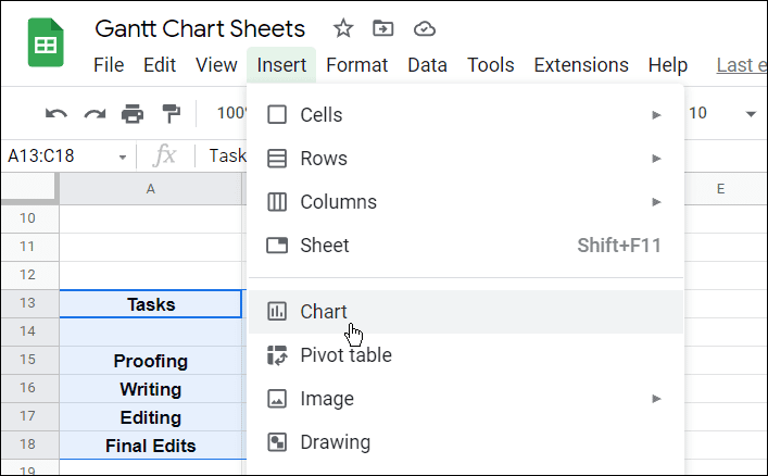 How to Create a Gantt Chart in Google Sheets - 34