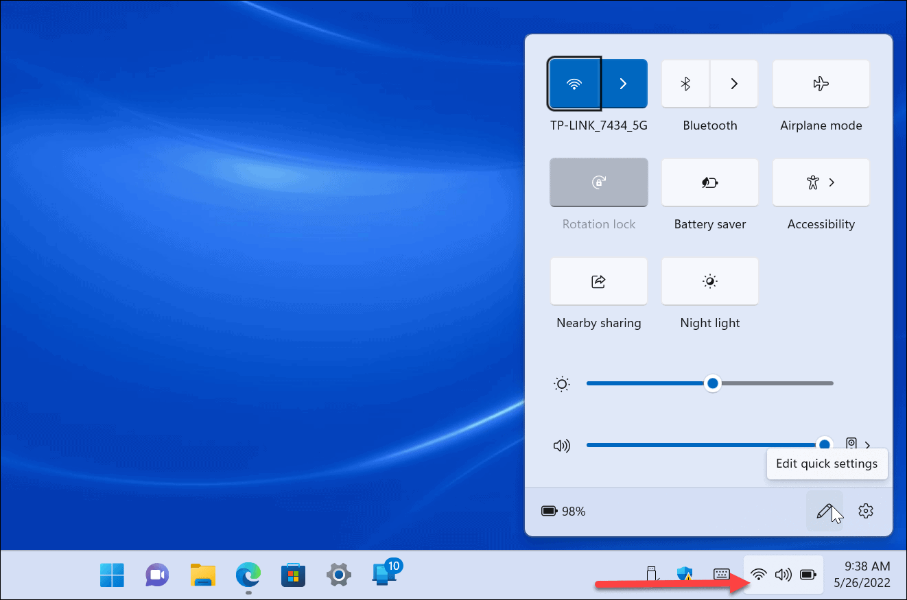 Configuración rápida en Windows 11