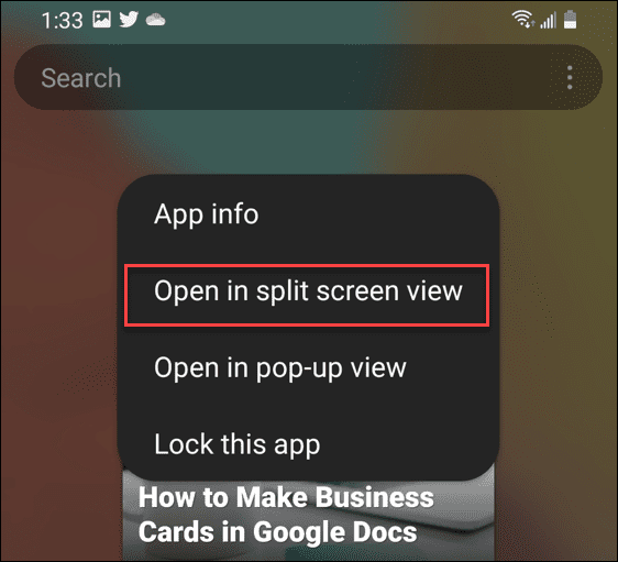 Androidで画面を分割する方法