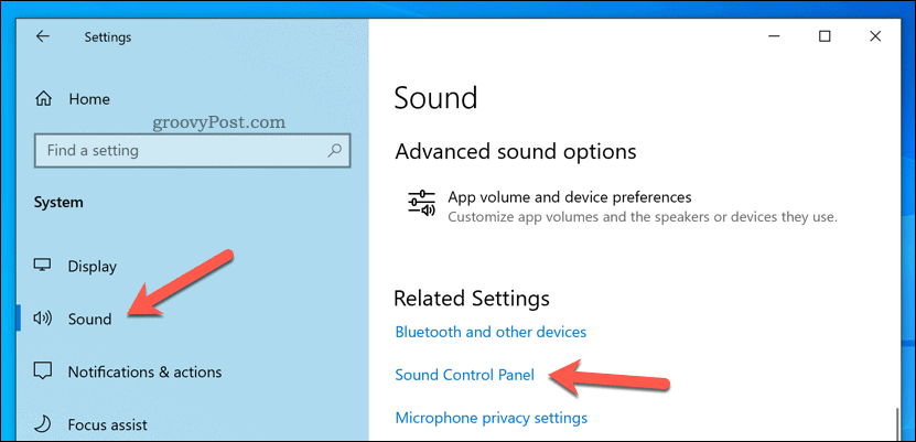 Windows10でサウンドコントロールパネルを開きます