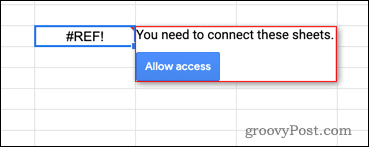Googleスプレッドシートでのアクセスを許可する