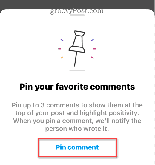 How to Pin a Comment on Instagram - 7