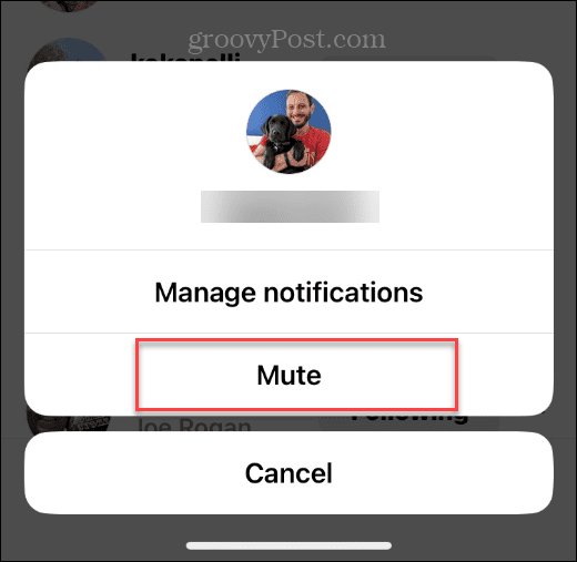 mute button instagram