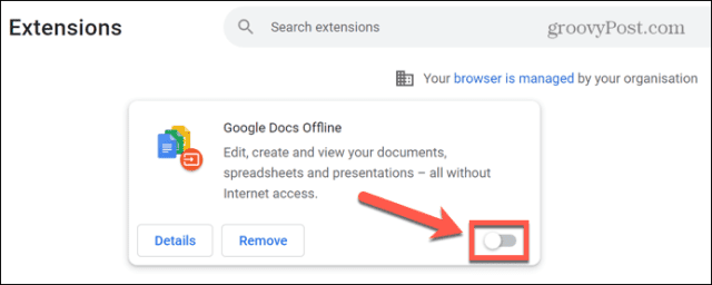 chrome toggle extension off