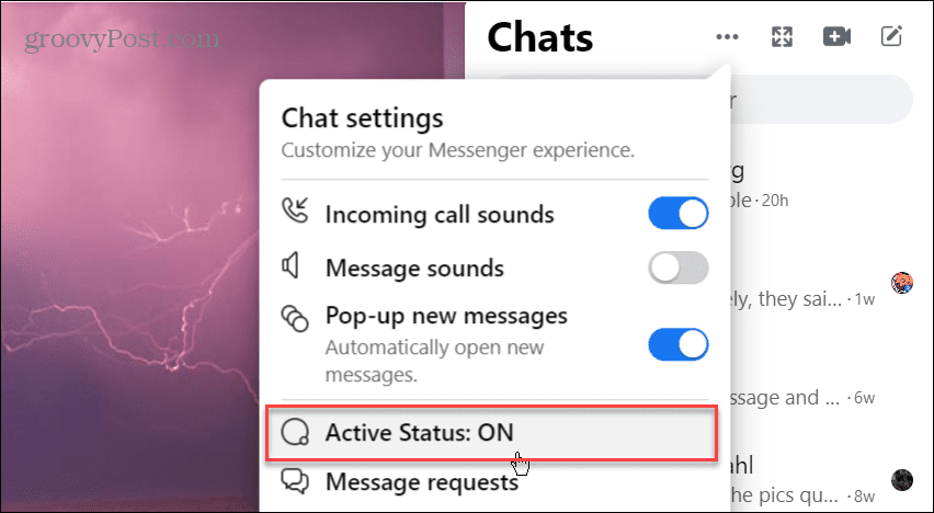 How to Turn Off Active Status on Facebook - 47