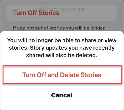 Turn Off Stories in Signal