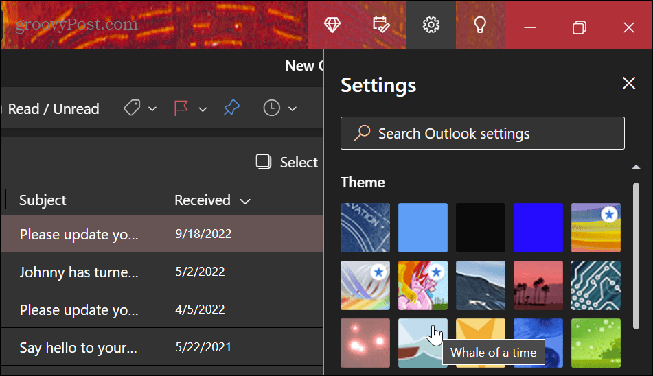 How to Change the New Outlook App Theme - 47