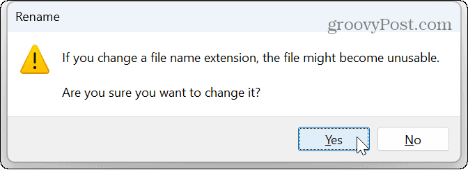 Cambiar extensiones de archivo 