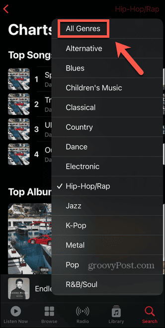 apple music charts all genres