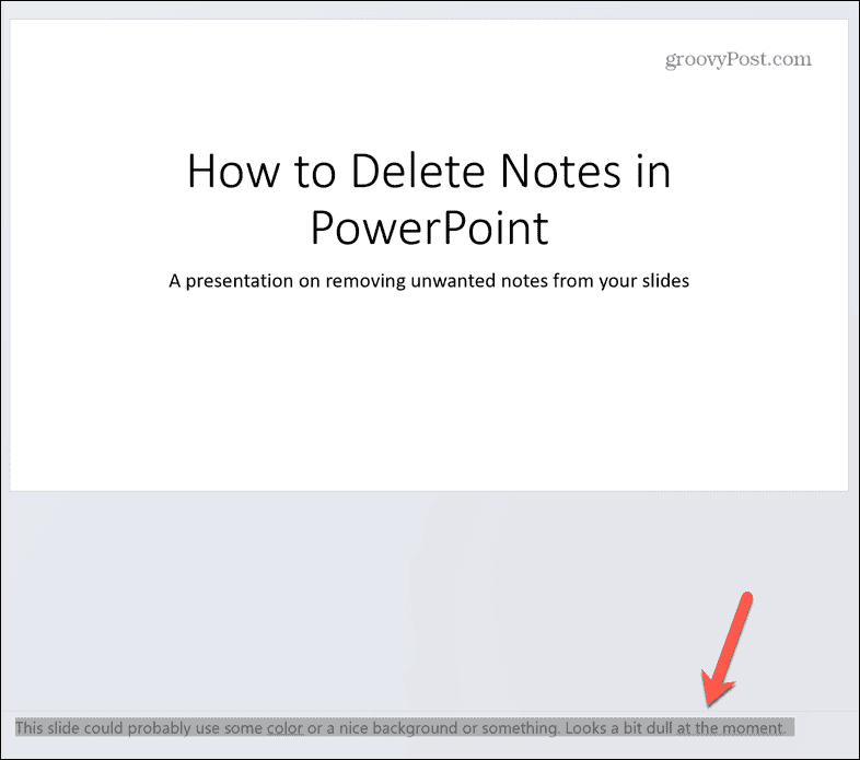 powerpoint highlighted notes