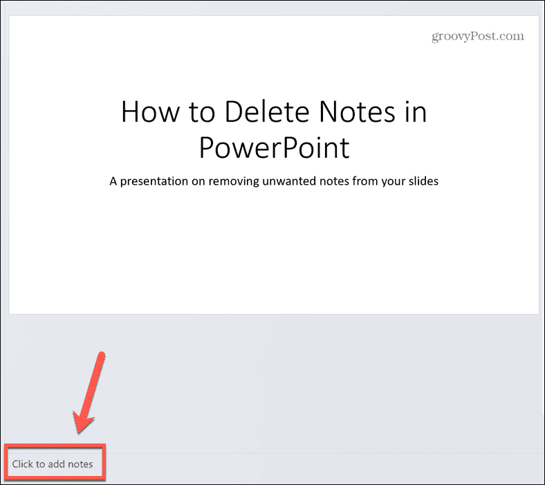 powerpoint empty notes