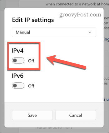 Windows 11 alternar ipv4