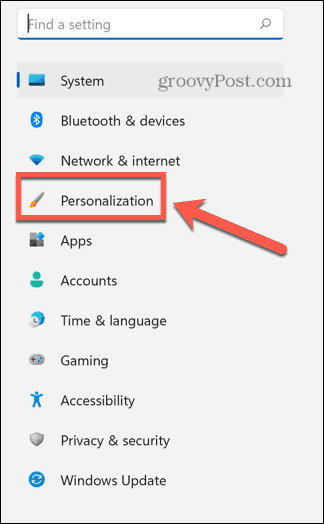 windows personalization settings
