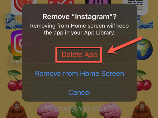 ios delete app