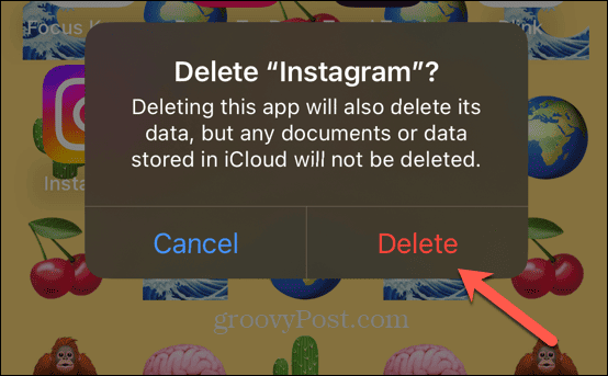 ios confirm delete app