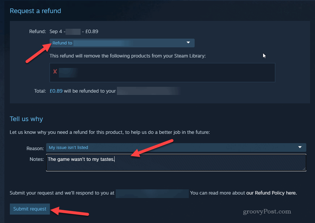HOW TO REQUEST A REFUND for a GAME on STEAM (QUICK and EASY) 🔐✅️ 
