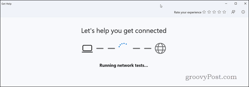 Network troubleshooter in action on Windows 11
