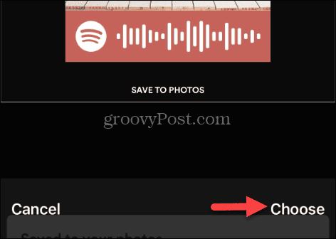 choose photo from phone spotify