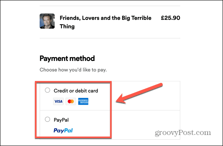 spotify payment options