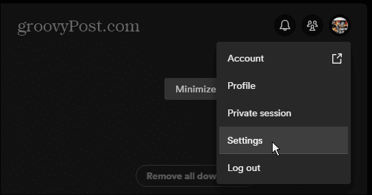 profile settings spotify