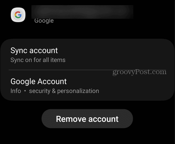 remove account