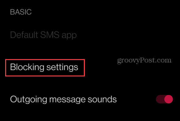 blocking settings android