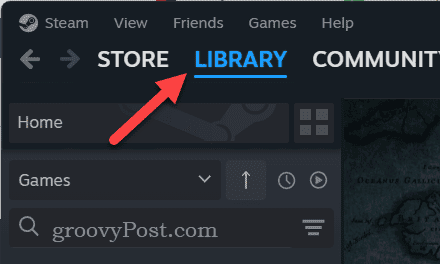 Open the Steam library
