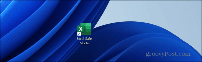 Excel-Verknüpfung für den abgesicherten Modus auf dem Desktop