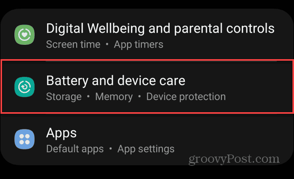 battery device care samsung
