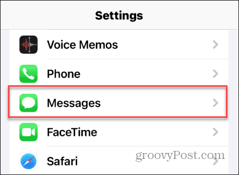 messages option iphone settings