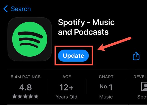 spotify app update
