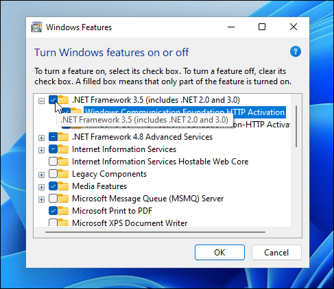 How to Enable  NET Framework 2 0 and 3 5 in Windows 11 - 61